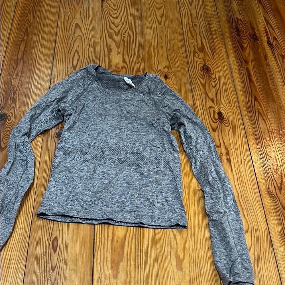 Gray Women's Long Sleeve Top